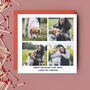 Personalised Four Photo From Dog Valentine Card, thumbnail 1 of 4