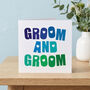 Groom And Groom Wedding Card, thumbnail 1 of 2