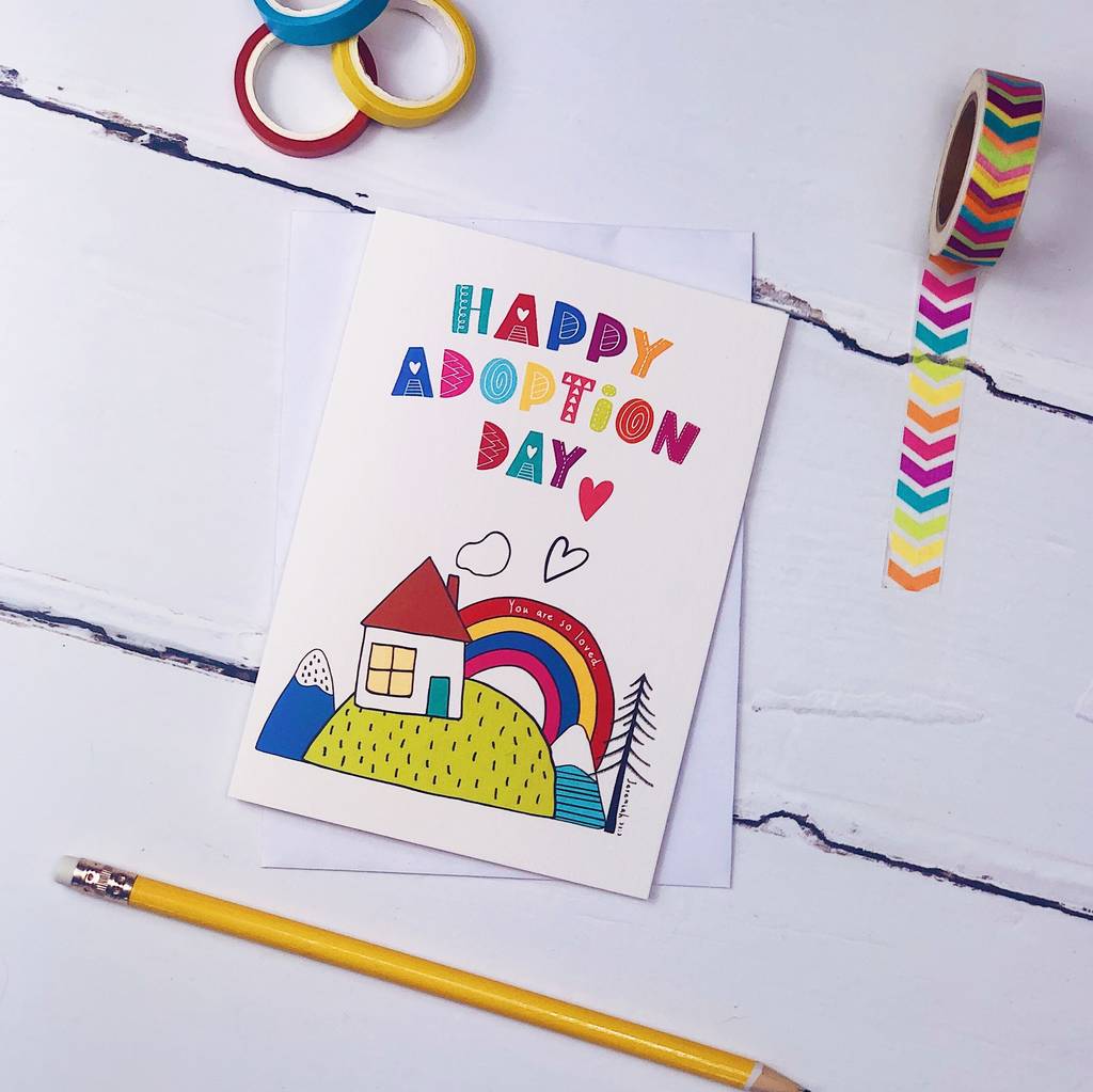 thumbnail image 2 of Adoption Card - Happy Adoption Day Card For Children, Daughter, Son Or Baby Girl Or Boy - Adoption Finalization Greeting Card Present From Adoptive Parents - Adoption Card From Bonus Parents - Happy 2 of 10