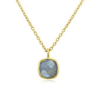 Brooklyn Gemstone And Yellow Gold Plated Necklace, 4 of 7