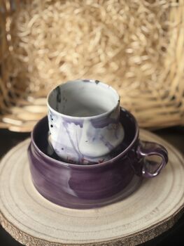 Handmade Ceramic Cup And Saucer, 2 of 5