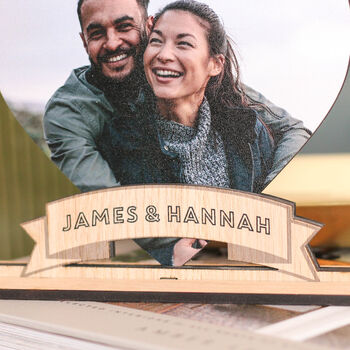 Personalised Heart Photo Frame Gift For Couples Wedding, 7 of 7