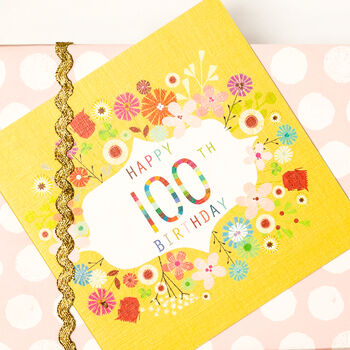 Floral 100th Birthday Card, 9 of 9