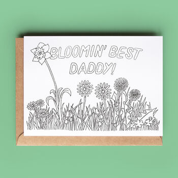 Bloomin' Best Colour In Card For Daddy Or Grandad, 3 of 4