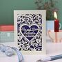 Personalised Papercut Wedding Card, thumbnail 7 of 8
