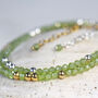 Skinny Peridot Bracelet Gold Or Silver, thumbnail 11 of 12