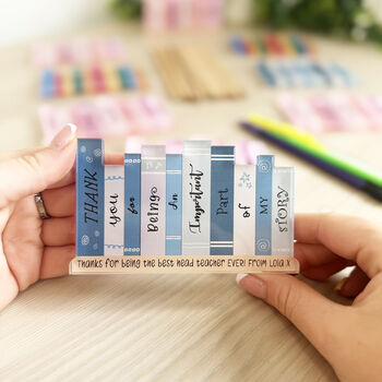 Free Standing, Personalised Teacher Bookshelf, 2 of 7