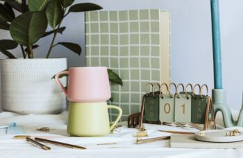 Pastel Ceramic Mug And Coaster Set, 2 of 3