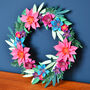Jewel Tone Paper Flower Mini Wreath Craft Kit, thumbnail 3 of 6