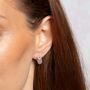 Sterling Silver Floral Filigree Hoop Earrings, thumbnail 1 of 3