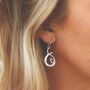 Sterling Silver Loop Drop Earrings, thumbnail 4 of 7