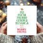 Christmas Name Tree Christmas Cards Single Or 10 Pack, thumbnail 1 of 2