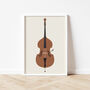 Double Bass Print | Upright Bass Instrument Poster, thumbnail 3 of 8