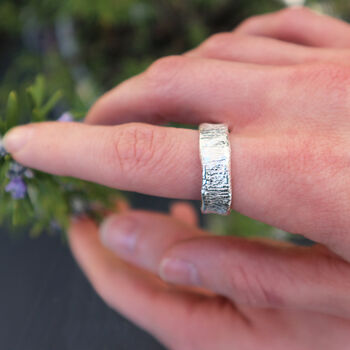 Molten Silver Shimmer Ring, 7 of 9