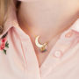 Moon And Star Family Birthstone Charm Necklace, thumbnail 1 of 10