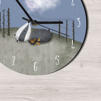 Badger And Owl Clock, 3 of 3