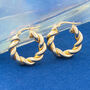 Thick Spiral Hoop Earrings In Gold Plate Or Silver, thumbnail 3 of 4