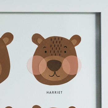 Personalised Bear Family Print, 2 of 5