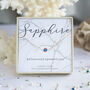 Rose Gold September Birthstone Curb Chain Bracelet Light Sapphire, thumbnail 1 of 4
