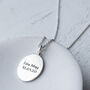 Personalised Hand And Footprint Silver Oval Necklace, thumbnail 3 of 8
