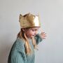 Reversible Quilted And Gold Baby And Child Crown, thumbnail 3 of 7