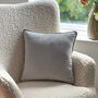 Super Soft Velvet Piped Cushion Pillow 43cm Silver Grey, thumbnail 3 of 3