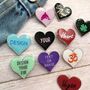 Personalised Love Heart Enamel Pin, thumbnail 1 of 8