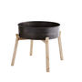 Blackened Metal Planter Or Side Table On A Stand, thumbnail 2 of 3