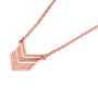 Rose Gold Vermeil Plated Art Deco Arrow Pendant, thumbnail 1 of 4