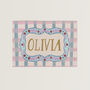 Personalised Baby Name Print With Folk Art Border, thumbnail 12 of 12