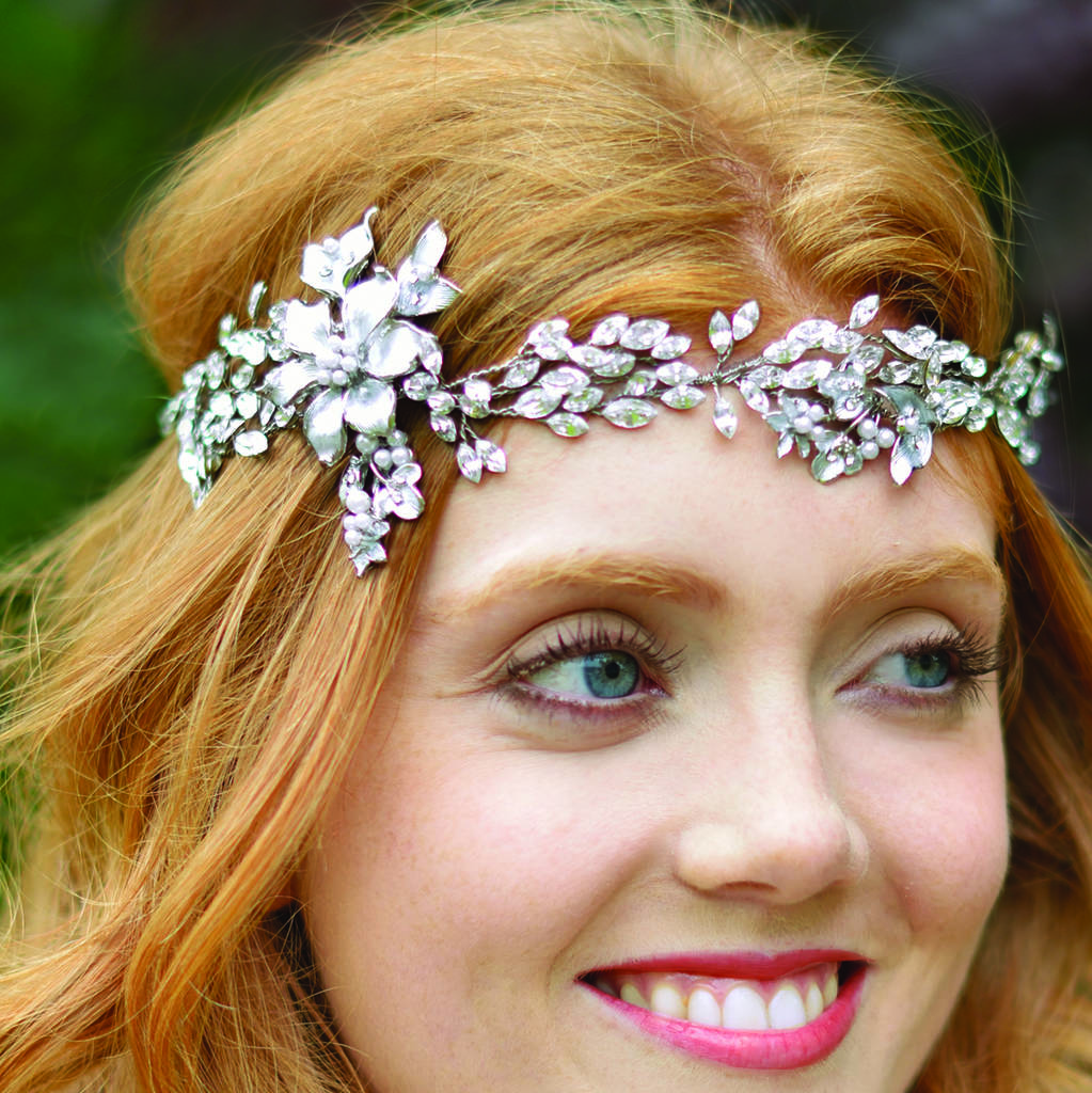 Floral Enamelled Hair Vine Tiara By Queens & Bowl