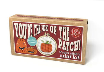 You're The Pick Of The Patch! Mini Matchbox Cross Stitch Kit, 2 of 4