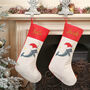 Personalised Festive Narwhal Christmas Stocking, thumbnail 7 of 7