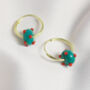 Zowie Coloured Gold Plated Silver Hoop Earrings, thumbnail 3 of 6