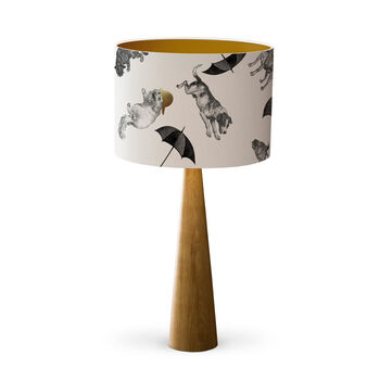 Raining Cats And Dogs Hand Gilded Lampshade, 5 of 6
