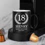 Personalised Birthday Crest Mug For 18th 21st 30th 40th, thumbnail 1 of 8
