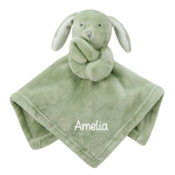 Personalised Baby Rabbit Comforter Embroidered Gift, 3 of 6