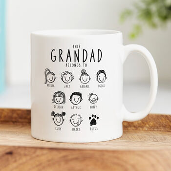 'This Grandad Belongs To' Personalised Mug, 6 of 9