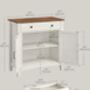 Sideboard Storage Cabinet Farmhouse Style With Drawer, thumbnail 3 of 7