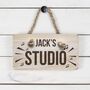 Personalised Wooden Music Studio Sign, thumbnail 1 of 2