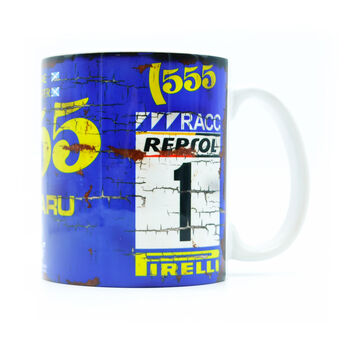 Mc Rae Suburu Rally Oily Racing Car Mug, 3 of 5
