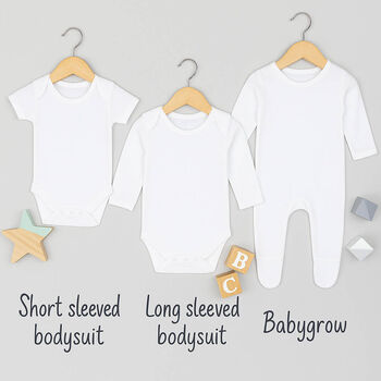 Personalised First Father's Day Baby Babygrow / Baby Bodysuit World, 5 of 6