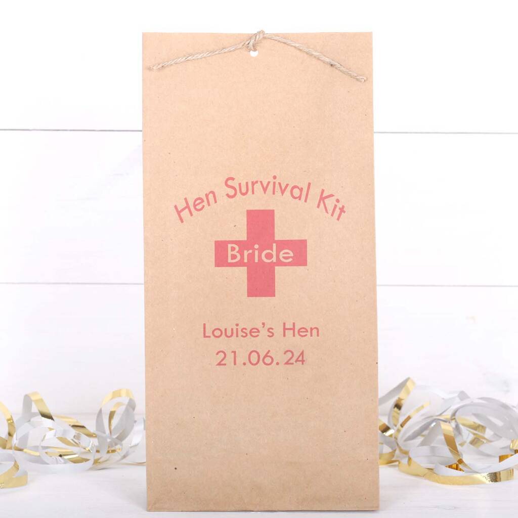 Personalised Hen Survival Kit Bag, 1 of 2