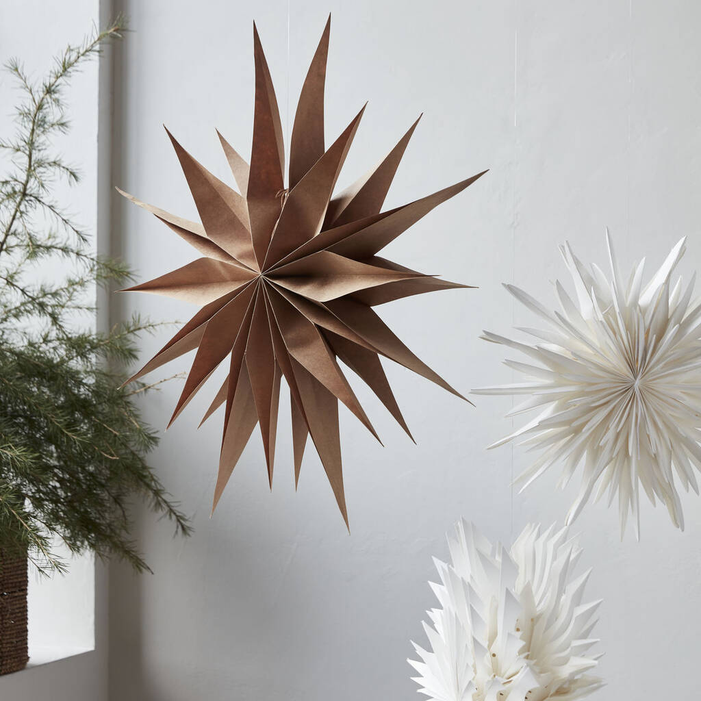 Large Hanging Paper Star Decoration, 1 of 4