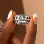 Personalised Sterling Silver Oxidised Heart Spinner Ring, thumbnail 1 of 11