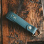 Personalised Leather Loop Keyring For Dad, thumbnail 7 of 9