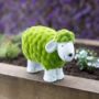 Sheep Garden Ornament Large Moss Stone Grass Effect, thumbnail 1 of 8