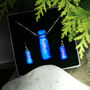 Sapphire Blue Fused Glass Jewellery Set, thumbnail 2 of 10