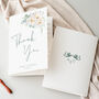 Wedding Thank You Cards White And Pastel Green Florals, thumbnail 1 of 6