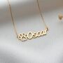 Sterling Silver Paw Print Name Necklace, thumbnail 1 of 7